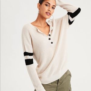 American Eagle Varsity Stripe Henley